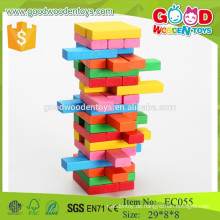 54pcs hölzernes Soem-Block jenga klassisches Spiel mit Ihrem Firmenzeichen